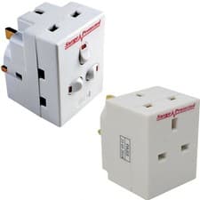 Image of 3 Way Surge Power Protector Adaptor Plug 13A 3 GANG 3G Multi Socket