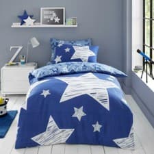 Image of Luxury Printed BLUE DUVET COVER SET&Pillow Case Bedding Quilt Single Double King