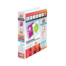Image of Elba Panorama Presentation Ring Binder Folder 40mm A4 2-D Ring White Pack of 6