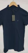 Image of All Saints  Mens  Casual Polo T Shirts New Navy Blue Extra Small  