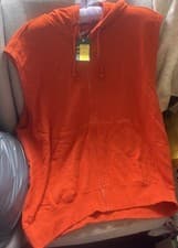 Image of M&S Hooded Zip up Sleeveless Sweatshirt Size Large Red BNWT