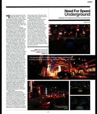 Image of Need For Speed Underground 2003 Magazine Preview Article PS2 Xbox GameCube GBA