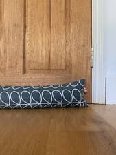 Image of LONG DRAFT EXCLUDER, modern fabric draught stopper, custom made draught excluder