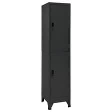 Image of Locker Cabinet Anthracite 38x45x180 cm Steel