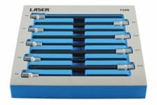 Image of Extra Long Ball End Hex Socket Bit Set 3/8"D 9pc | 7358 Laser New