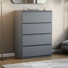 Image of Vida Designs Denver 4 Drawer Chest of Drawers Storage Cabinet Bedroom Furniture