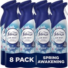 Image of Febreze Air Freshener, Room & Bathroom Spray, Spring Awakening, 185Ml X 8 Packs 