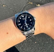Image of NEW TISSOT WATCH SEASTAR 1000 STAINLESS STEEL SILVER STRAP & BLACK DIAL 36mm