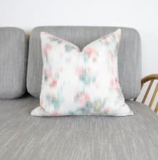 Image of Romo Wild Garden Abstract Cushion Covers Pink White Green Designer Throw Pillows
