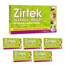 Image of ZIRTEK ALLERGY RELIEF TABLETS - 7 TABLETS (choose how many)
