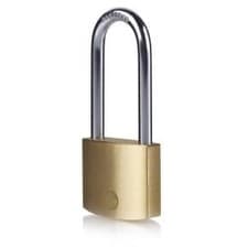Image of Yale 40mm Brass Padlock Long Shackle Heavy Duty Security Locker Shed Gate 3 Keys