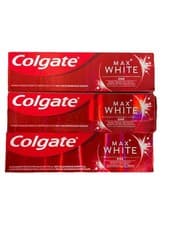 Image of 3X Colgate Max White One Whitening Toothpaste Teeth Whitening 75ml, PACK OF 3