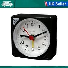 Image of ACCTIM INGOT MINI ALARM CLOCK BLACK WHITE GREY