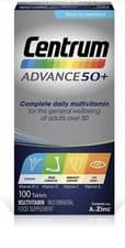 Image of Centrum Advance 50 Plus Multivitamin Tablets, Pack of 100 Brand New Long Expiry