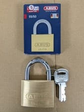 Image of ABUS 55/50 50mm Brass Padlock KA5502 Keyed Alike