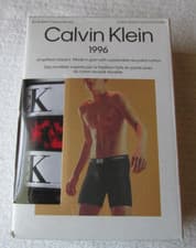 Image of NEW Calvin Klein 1996 3 pack of BOXER BRIEFS Mens XXL Black/Red/White NB3529-909