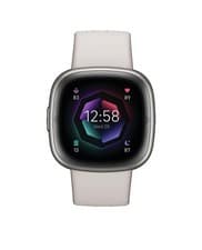 Image of Fitbit Sense 2 Wristband Activity Tracker - Lunar White/Platinum Aluminum...