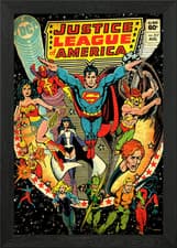 Image of Justice League of America by George Framed Wall Art Poster Canvas Print Picture