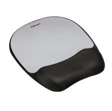 Image of Fellowes Memory Foam Mouse Pad Wrist Rest Silver 9175801 FREE NEXT DAY DELIVERY