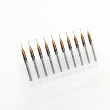 Image of KLOT 10pcs TiCN Coated Whole Solid Carbide PCB Micro Drill Bit 1mm-1.69mm HRC60