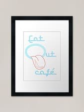 Image of Eat Out Cafe Framed Art Print Framed Wall Art Poster Canvas Print Picture