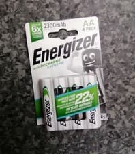 Image of Energizer Extreme AA 2300mAh Rechargeable Batteries - Pack of 4