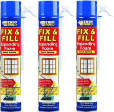 Image of Everbuild Fix and Fill Expanding Foam Filler 750ml x 3