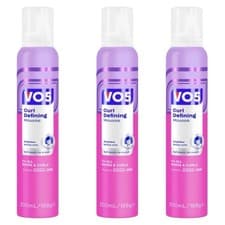Image of 3 x 200ml Vo5 Curl Defining Hair Styling Mousse Haircare Hair Care