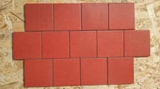 Image of Red Square Matt Wall Ceramic Interior Tile - 98x98mm Price Per Box (70 Tiles)