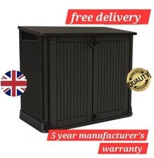 Image of Large Keter Store Garden Lockable Storage Box XL Shed Outside Bike Bin Tool