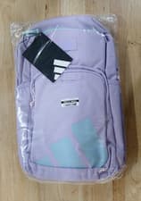 Image of adidas Midway Small Backpack Purple/Blue 3-Pocket Storage Padded Comfort