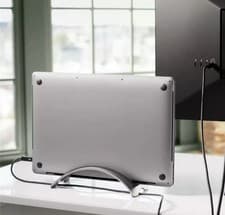 Image of Twelve South BookArc Vertical Desktop Stand For 13" MacBook Laptop Silver 122005