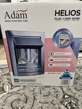 Image of The Adam Helios Brushed Steel Electric Fire NEW IN BOX
