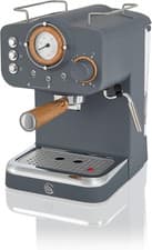 Image of Swan SK22110GRYN Nordic Espresso Coffee Machine with Milk Frother, Steam Pressur