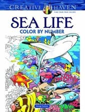 Image of Creative Haven Sea Life Color by Number Coloring Book