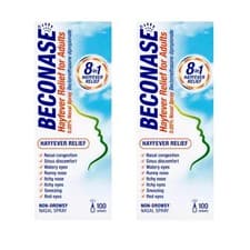 Image of 2x Beconase Hayfever Relief Nasal Spray - 8 in 1 for Hayfever Relief, Congestion