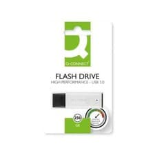 Image of Q-Connect Black/Silver USB 3.0 High Performance 256GB Flash Drive KF11510
