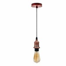 Image of Vintage E27 Ceiling Light Fitting Pendant Light Suspension Base Adjustable Metal