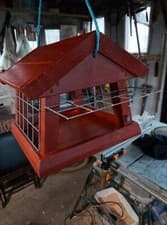 Image of Large Sloping Sides Pigeon Proof Bird Table ( Red Cedar )