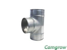 Image of T Piece Metal 100mm 4" Ducting T Piece Ducting Connector Hydroponics