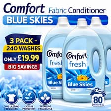 Image of Comfort Fresh Fabric Conditioner Blue Skies 80*3 Washes / UK SELLER
