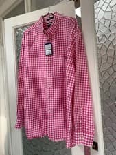 Image of GANT NEW GINGHAM 100% COTTON LONG SLEEVE SHIRT NEW WITH TAG RRP £89.00 BEAUTIFUL