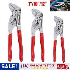 Image of 7/10/12 Inch Adjustable Water Pump Pliers Waterpump Pipe Wrench Plier Steel