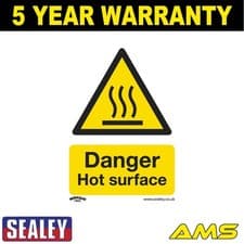 Image of Sealey Worksafe� Danger Hot Surface Safety Sign Self-Adhesive Vinyl SS42V1
