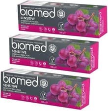 Image of 3 x 100 ml Biomed Sensitive 98% Natural Toothpaste | Sensitivity & Strengthening