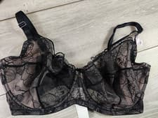 Image of NEW Boux Avenue Black Orchid Balconette Bra Underwired Lingerie UK 38F & 38FF