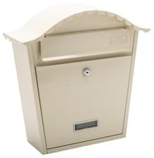 Image of Classic Wall Mounted Stainless Steel Post Box, Antique Cream - 701542