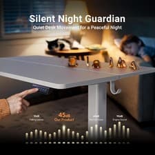 Image of Claiks Electric Standing Desk, Adjustable Height Stand up Desk, 120x60 cm Sit