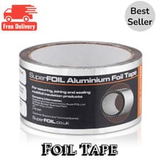 Image of SuperFOIL Aluminium Foil Tape 50mm x 30m Insulation Sealing Joining Securing