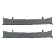 Image of 2x Herringbone Draught Excluders Country Cottage Decorative Interior Doorstop